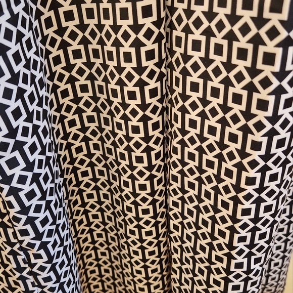 HYFVE Elastic Wide Leg Ribbed High Waist Pull On Pants JUNIORS Size L GEOMETRIC. - Picture 5 of 15